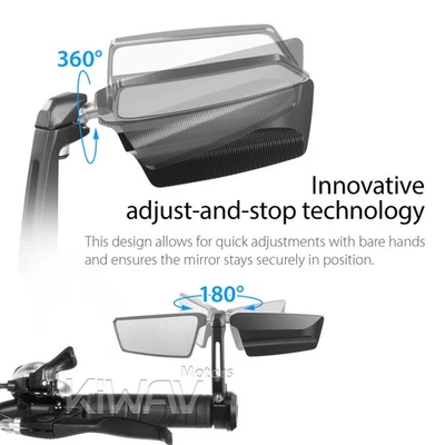 1x Barra Izquierda Espejo Extremo LEAP Negro Pesado Plegable 1" Barra Hueca Se Adapta a Victory Foto 1 de 4