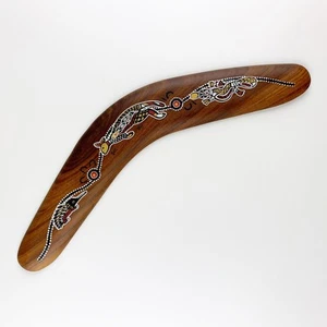 Goondooloo Genuine Returning Boomerang Australia Handpainted Wood Art 14” - Picture 1 of 9