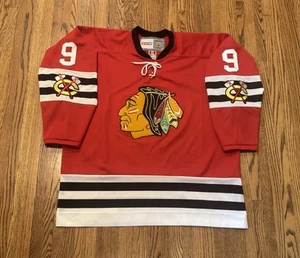 Chicago Blackhawks Bobby Hull #9 CCM Vintage Hockey Retro NHL Jersey MIC Mens XL - Picture 1 of 17