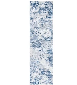 Safavieh Amelia Navy/Gray 2 ft. x 8 ft. Distressed Abstract Runner Rug - Picture 1 of 2