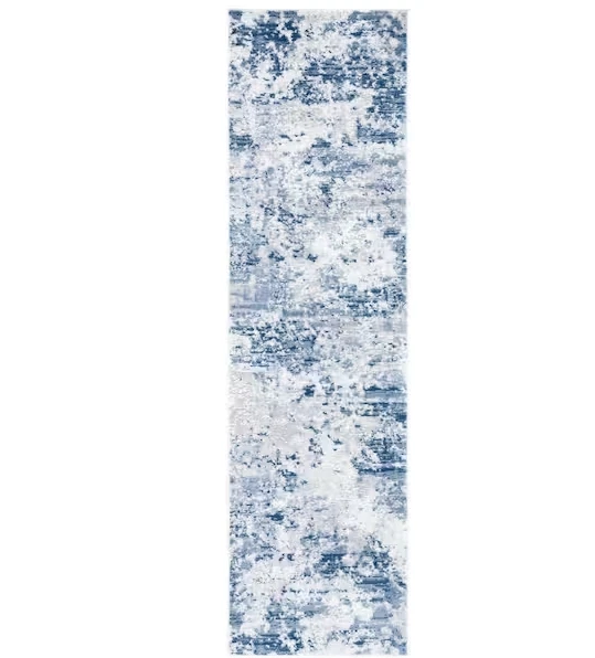 Safavieh Amelia Navy/Gray 2 ft. x 8 ft. Distressed Abstract Runner Rug - Image 1 of 2
