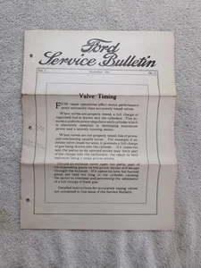 Boletín de servicio original Ford noviembre 1926 boletín de sincronización de válvulas - Imagen 1 de 4