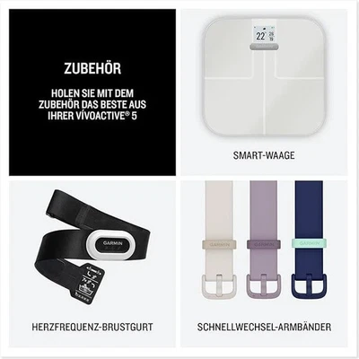 Garmin Vivoactive 5 GPS Smartwatch 42mm AMOLED 11 Tage Akku Musik GarminPay NEU - Bild 1 von 4