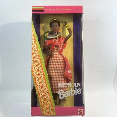Vintage Barbie Doll 1993 NIB Collectors Doll Mattel Africa Kenyan Edition - Image 1 of 3
