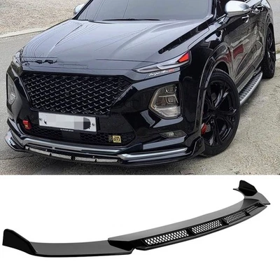 Car Front Bumper Splitter Lip Diffuser Spoiler Gloss Black For Hyundai Santa Fe - Image 1 of 4