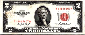 1953-A $2 Red Seal Legal Tender VF-Fr. 1510 - Picture 1 of 3