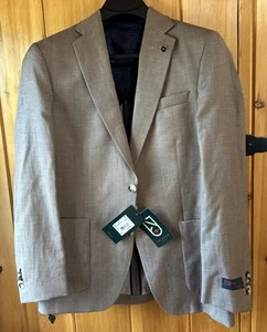 NWT Ted Baker London Men's 40R Tan Linen Blend Blazer Jacket Coat 2-button -$398 - Picture 1 of 5