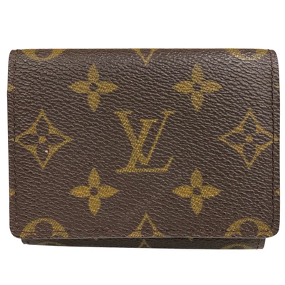 Auténtico estuche para tarjetas con monograma Louis Vuitton sobre tarjeta de visita M62920 Foto 1 de 4