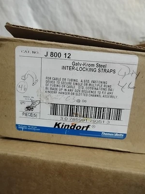 (46) Correas de enclavamiento THOMAS & BETTS KINDORF J800 12 Galv-krom acero. Nuevas Foto 1 de 4