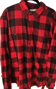 Camisa de franela revestida roja y negra Sonoma para hombre - Imagen 1 de 7