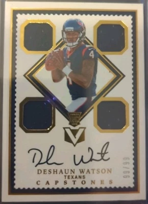 2017 Panini Vertex Deshaun Watson RPA 99/99 4 Patch Auto Capstones #102 🔥Texans - Image 1 of 4
