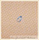 BonEful Fabric FQ Cotton Quilt Orange Peach White Flower Calico Small Dot Swirl