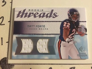2008 SP Rookie Threads MATT FORTE Dual JSY RC SP BEARS Jets - Tulane GREEN WAVE - Picture 1 of 2