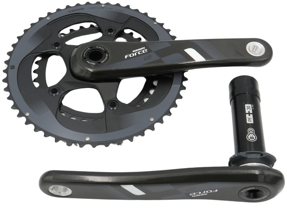 Кривошипная система SRAM Force 22 GXP 2x11 скоростей 50/34T 175 мм BB30 - H - Изображение 1 из 4