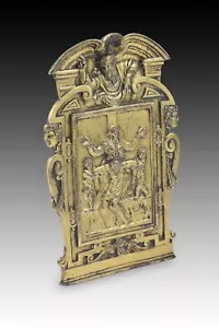 Gilt bronze pax board, Pietà. 16th-17th centuries, after Michelangelo Buonarroti - Picture 1 of 9