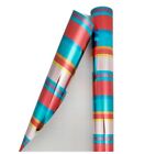 Dylan's Candy Bar Gift Wrap 12.5 Sq Ft, Striped Rainbow Set of 11