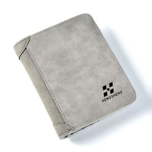 Men's Leather Wallet Pocket ID Card Holder Billfold Slim Clutch Bifold Purse-USA