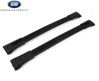 2010-2017 GMC Acadia Roof Rack Cross Rail Package 84130841 Black OEM GM  - Image 1 of 4