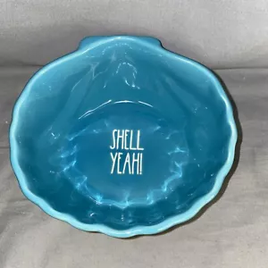 Rae Dunn Shell Yeah Serving Bowl 6" Blue Artisan Collection - Picture 1 of 4