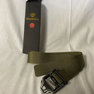 "Correas tácticas 1,5"" correa de nailon con hebilla ajustable de metal verde militar mediana" Foto 1 de 4