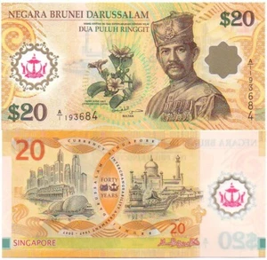 Brunei - 20 Ringgit 2007 UNC P. 34a Polymer commemorative Lemberg-Zp - Picture 1 of 1