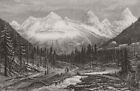 The Selkirk mountains, near Glacier House & Loop, British Columbia. Canada 1888