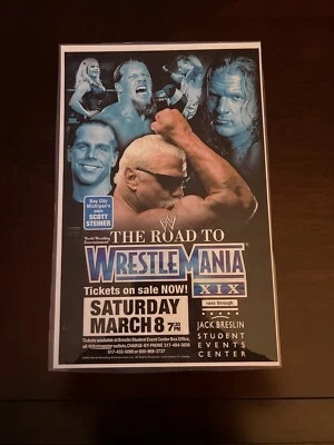 Vintage Laminated The Road To Wrestlemania XIX Event Poster ,HHH,Shawn Michaels - Image 1 of 2