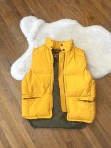 Vintage Y2K 90s Gap Yellow Down Filled Puffer Vest Size M - Picture 1 of 10