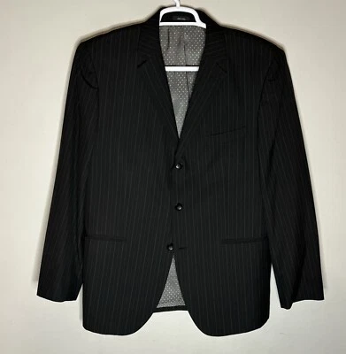 J Ferrar Blazer Modern Fit Mens 42R Black Striped Suit Jacket Sport Coat - Image 1 of 4