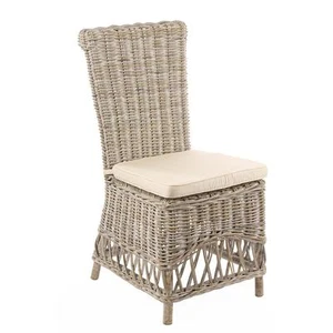 poltrona design rattan vimini etnico moderno poltroncina seduta sedia poltrone - Foto 1 di 1