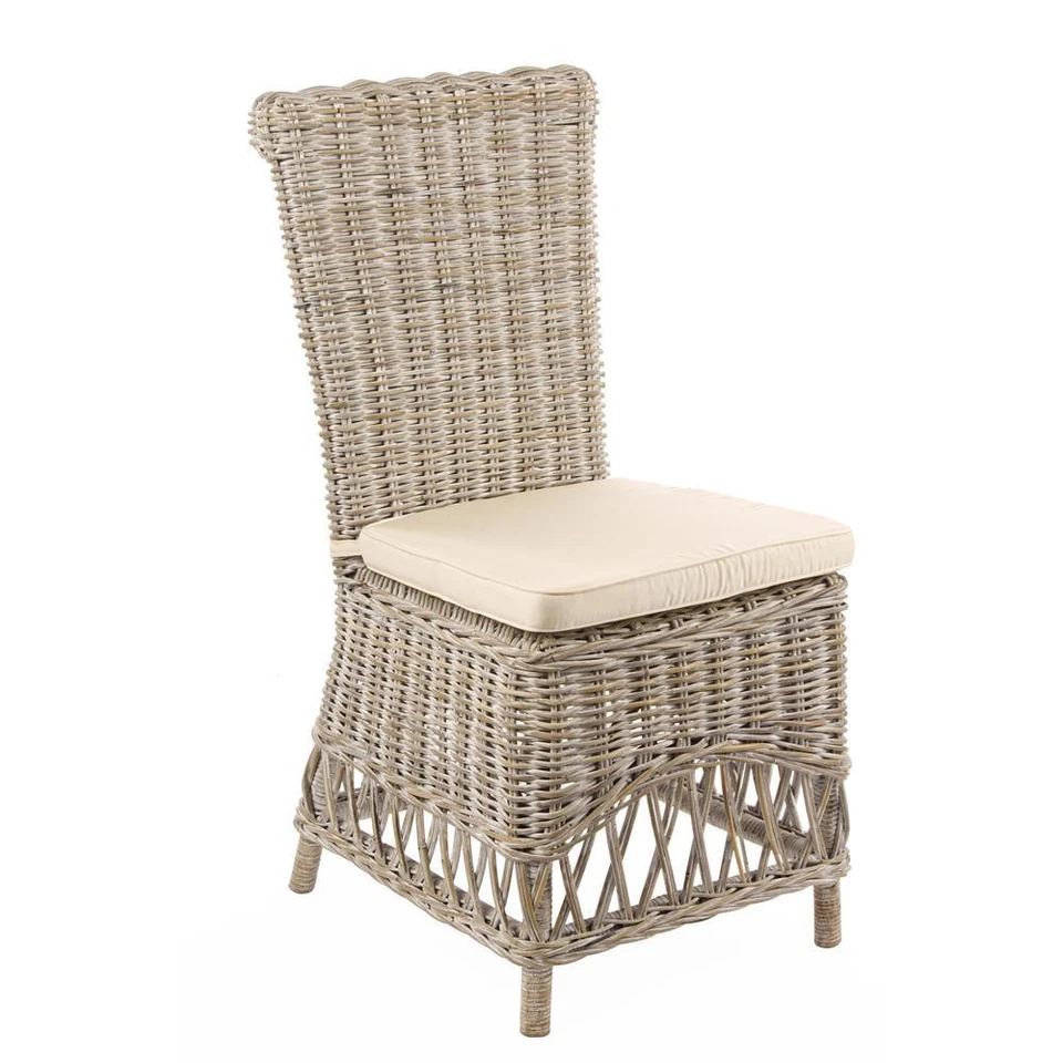 poltrona design rattan vimini etnico moderno poltroncina seduta sedia poltrone - Immagine 1 di 1