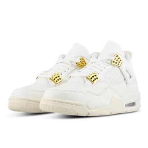 11.5W - Nike Air Jordan 4 Retro Womens Metallic Gold - BRAND NEW - FREE SHIPPING - Picture 1 of 1