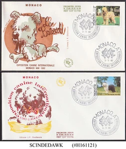 MONACO - 1982 INTERNATIONAL DOG SHOW - SET OF 2 FDC - Picture 1 of 1
