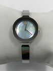 Movado Bold Bangle Quartz Blue MOP Dial Stainless Steel Ladies Watch 3600629