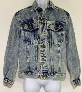 Vintage Georges Marciano For Soon Denim Trucker Jean Jacket Mens Small Acid Wash - Picture 1 of 12