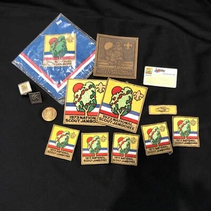 Lot "14" 1973 BSA National Scout Jamboree Souvenirs Patches, Halstuch, Pin - Bild 1 von 23