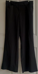 Pantalones de vestir Norma Kamali acampanados pierna ancha negros ~ 12 - Imagen 1 de 5