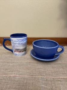 "The Lord Will Guide You" Lighthouse Coffee Cup Dayspring 80669 Plus Mug & Plate - Picture 1 of 11