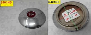 Chrom Radkappe mit Emblem Rot 750, für Fiat 600/750 60er Jahre - Bild 1 von 3