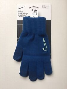 Nike Knit Tech and Grip Gloves Blue (S/M Size)