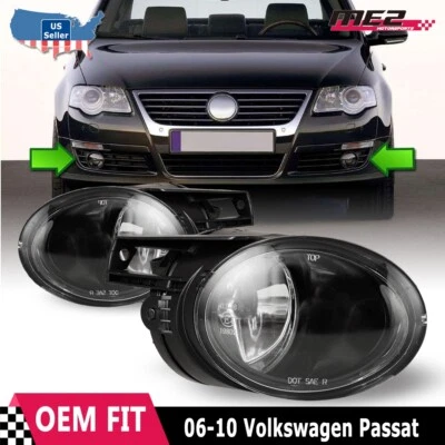 Fog Lights For 2006 2007-2010 Volkswagen Passat Clear Bumper Front Lamps Pair — 第 1/4 张图片
