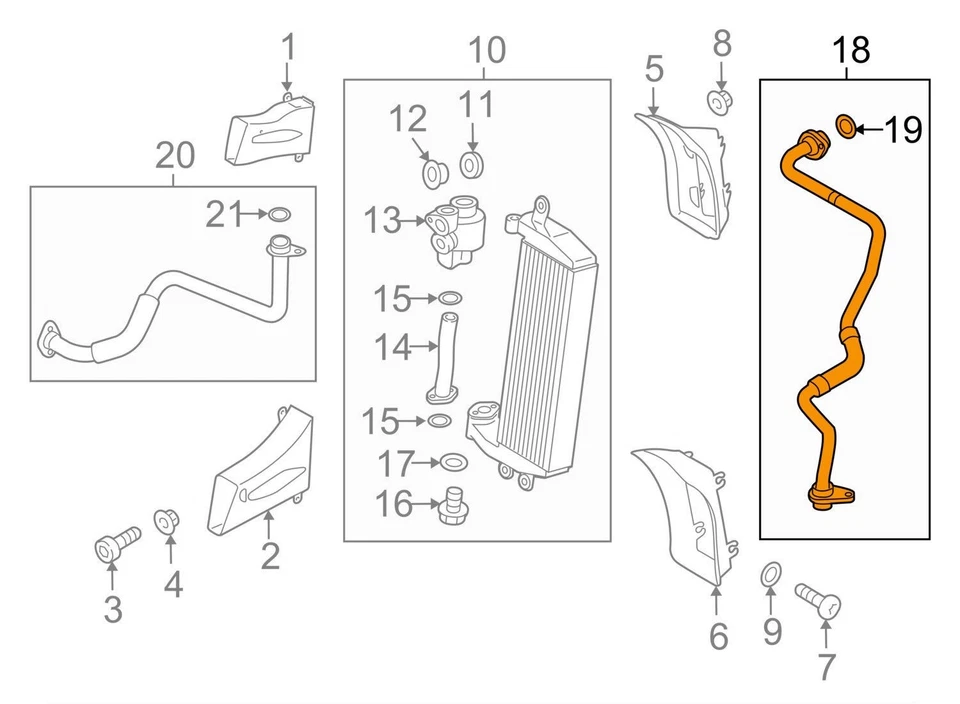 全新奥迪 R8 油冷却器线 420115689AA 原始设备制造商 无进口关税 🇺🇸 — 第 1/1 张图片