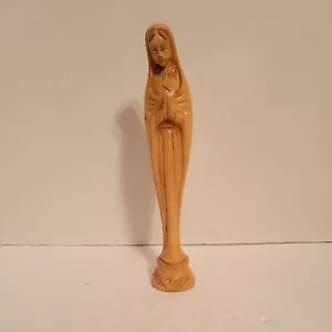 Handgeschnitzte Holzstatue 9 1/2"" Madonna/Virginia Maria - Bild 1 von 8