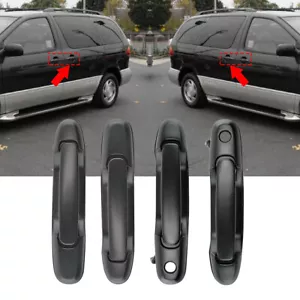 4X manija de puerta trasera delantera exterior ambos lados negro para Toyota Sienna 1998-2003 - Imagen 1 de 12