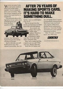 Anuncio original de revista Fiat 131 1977 sedán "Después de 76 años de hacer deportes..." - Imagen 1 de 1