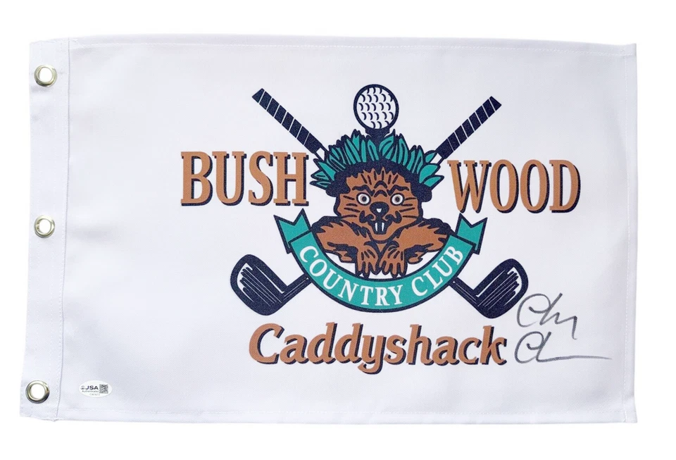 Bandera de golf Chevy Chase autografiada Caddyshack Bushwood autenticada por JSA Foto 1 de 1