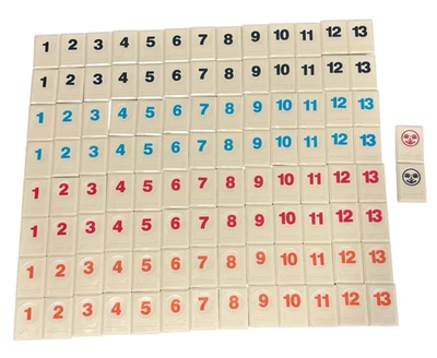 Juego Rummikub Azulejos de Repuesto Negro Azul Naranja Rojo - Juego Completo 106 Azulejos Foto 1 de 3
