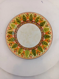 Piatto Fitz and Floyd Global Market disegno floreale in rilievo senza crepe di patatine - Foto 1 di 7
