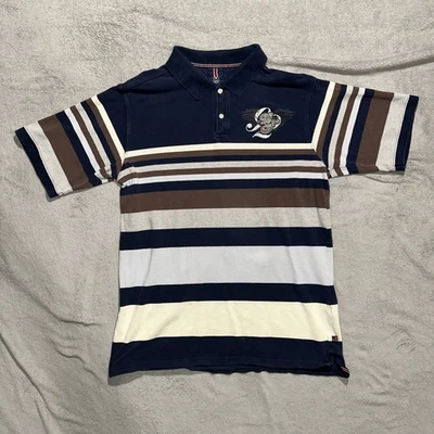 Camisa Polo Phat Farm Azul Marino Rayas Para Hombre XXL y2k Patinador Suelto Foto 1 de 4