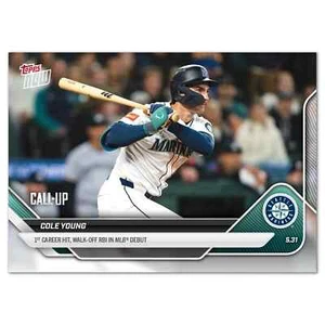 2025 MLB Topps Now 243 Cole Young 1st Career Hit, WO, RBI Call Up - Picture 1 of 2